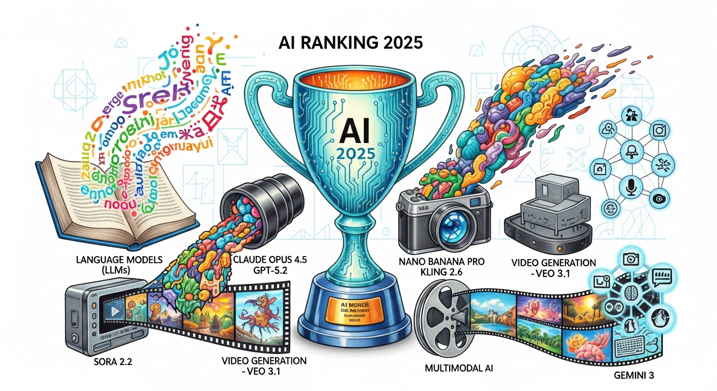 דירוג מודלי AI 2025: המדריך המקיף להשוואת מודלים והבחירה במודל הטוב ביותר למשימה שלכם