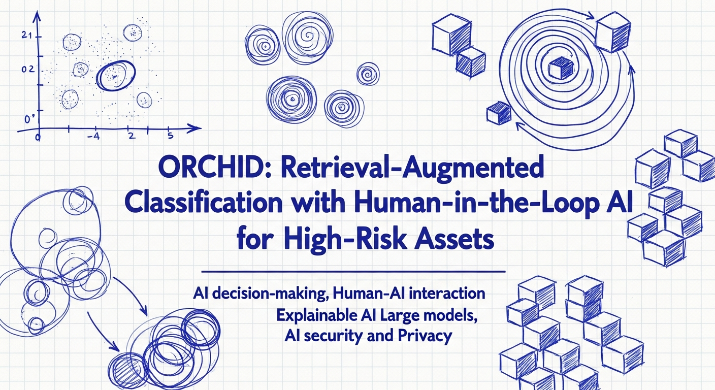 ORCHID: סיווג מתוזמר המוגבר באמצעות אחזור עם קבלת החלטות אינטליגנטית Human-in-the-Loop (האדם-בלולאה) לנכסים בסיכון גבוה