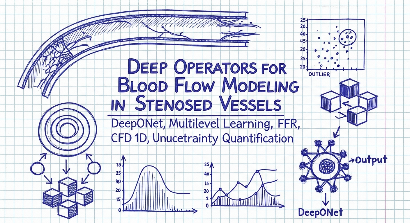למידת אופרטורים עמוקה למידול זרימת דם בכלי דם עם היצרות
