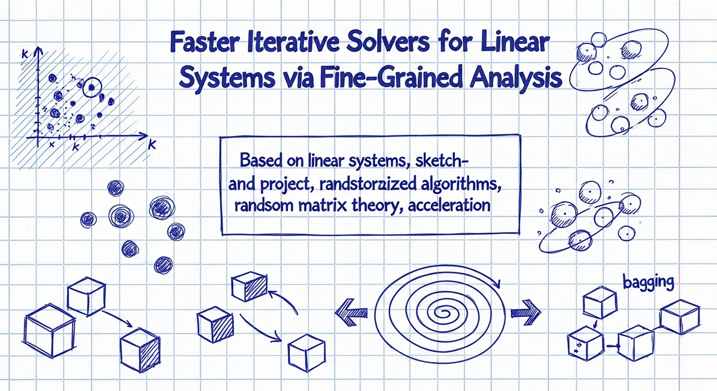 ניתוח דק-גרעיני ואלגוריתמים מהירים יותר לפתרון איטרטיבי של מערכות ליניאריות